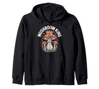 Mushroom King Magical Forest Adventure Zip Hoodie