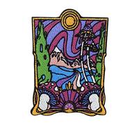 Mushroom Land Iron-on Patch | Mushroom Iron on Patches, Hippie Embroidery Patch, Goa Festival ironable Patch, Colorful Badges Finally Home