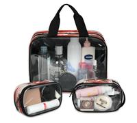 Mushroom Leaves Travel Makeup Bag for Women Men, Translucent Cosmetic Bags 3 Pcs Large Shower Wash Pouch Toiletry Cosmetic Toiletries Organizer