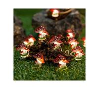 Mushroom LED String Lights, 10FT 30LEDs Christmas Decorations Battery Powered Princess String Lights for Girls Bedroom