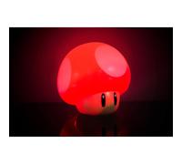 Paladone Super Mario Brothers Mushroom Figure Light - Officially Licensed Collectable Movie Merchandise with Sound, Gifts for Boys, Kids Bedroom Accessories