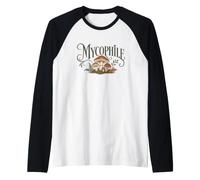Mushroom Lover Mycophile Goblincore Cottagecore Nature Art Raglan Baseball Tee