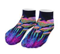 Mushroom Magic Socks Low Cut Athletic Socks Ankle Crew Socks for Men Women
