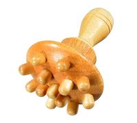 Mushroom Massager - 14.5 x 9.1 x 9.6 cm Wooden Body Shaping Massagers | Beech Mushroom Massage Cup Tools | Meridian Massagers with Wooden Handle, Manual Wooden Massager