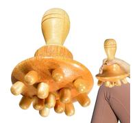 Mushroom Massager - 3.78 Inches Wooden Body Tool, Beech Trigger Point Massager, Handheld Massage Device with smoothFinish | Wood Tool for Relieving SOR Muscles Tension Knots Improving Blood Flow