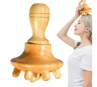 Mushroom Massager - Wooden Body Massage Tool, Natural Beech Material Handheld Cup, Manual, Lightweight Wellness Equipment | Self Care and Stress Relief Support for Adults