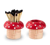 Mushroom Match Holder With Striker 2 Décor Match Striker Jar Cute Match Jar With Striker Decorative Matches In A Jar Fancy Matches Jars