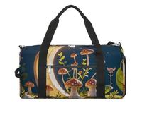 Mushroom Moon And Stars Gym Bag for Men Women, Waterproof Gym Tote Bags, Large Duffel Bag for Travel Workout