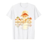 Mushroom Moonlight Forest Cottagecore Nature Mycology Hippie Value Graphic T-Shirt, Men, White, L