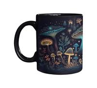 Mushroom Mug - Ceramic Cute Coffee Mugg | Enamel Camping Muug Foor Outdoor Adventures | Mushrroom Cooffee Cup | Whimsical Drinkware for Home, Offiice, and Travel Use