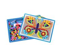 Mushroom Nail Pegboard Early Educational Creative Activity for Toddler 310 Pegs, 310 Pieces