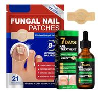 Mushroom Nail Treatment Patches & 7 Day Nail Care, Nail Repair Patches, Nail Repair Overnight, Includes Nail Treatment, Nail Care Serum, Nutrient Oil