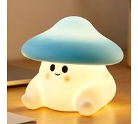 Mushroom Night Light for Kids, Cute Mushroom Lamp Silicone Baby Nursery Night Lamp, Dimmable Squishy Touch Bedside Lamps, Adorable Rechargeable Animal Lamps Gifts Kawaii Room Decor for Kids Girls Boys