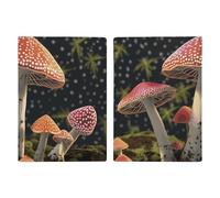 Mushroom Passport Holder Passport Wallet PU Leather Passports Protective Cover Slim Travel Accessories