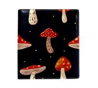 Mushroom Pattern Big Replaceable Book Cover, Reusable PU Leather Book Protector, Suitable for 9.8" x 11" Notebooks