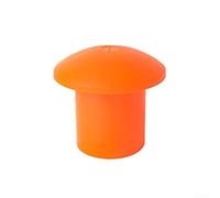 Mushroom Plastic End Covers For Building Work High Visibility Orange Protector Heavy Duty Abs Construction Stake Guards Fit 10mm To 25mm Steel Bars Bulk Pack Of 50 Or 100 Pieces(100)