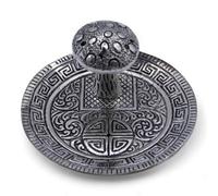 Mushroom Plate Silver Effect Incense Holder