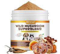 Mushroom Powder for Dogs & Cats,Natural Pet Supplement Mushroom Powder Support Gut Digestion,Boosting Immunity, Heart, Brain,Easy To Absorbed,Bacon Flavor - 4.23 oz(120g)