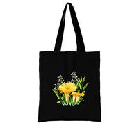 Mushroom Printed Canvas reusable grocery bags, Foldable Casual Travel HandBag, Shoulder Beach Tote Bags, Shopper bag eco friendly super strong washable Storage bags Shopping bag Canvas bag for Women