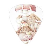 Mushroom Rabbit Guitar Picks 12 Pcs, Acoustic Essential Thick And Thin Plectrums Students 0.46 0.96 0.71 M