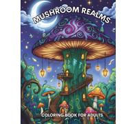 Mushroom Realms: Adult Coloring Book with Dark Fairycore Scenes, Enchanted Forest Towers, and Mystical Landscapes for Stress Relief