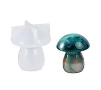 Mushroom Resin Molds Glossy Crystal Epoxy Mold Mushroom Silicone Mold for Table Home Decorations Art Craft Ornaments Casting Flowers Casting Kit