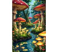 Mushroom River Scenery Jigsaw Puzzles for Adults 300 Pieces Educational Toys Challenging Game 300 Piece Puzzles for Adults for The Whole for Women Gifts for Men