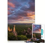 Mushroom Rock Formations at Sunset 1000 Pieces Jigsaws Adults Puzzles Gifts Memory Upgrade Leisure Time Sharp Cut Wall Art Decor (50x75cm)