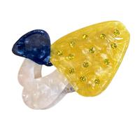 Mushroom Shape Hair Clip For Adult Teens Creative Rhinestones Jaw Clip Female Spring Barrette Daily Use Hair Decoration