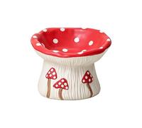 Mushroom Shape Pet Food Bowl Ceramic Water Bowl Slow Feeder with NonSlip Base for Dog Cats Feeding Watering Slow Feeder for Dog Cats