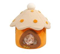 Mushroom Shaped Cat Bed,Cat Kennel | Cave Bed Tent House Warm Pet Cave with Removable and Washable Cushion for Indoor Cats