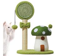 Mushroom Shaped Cat Scratching Post,Scratch Post Indoor Cute Tower Interactive Toy | Multi-Functional Mushroom Poles, Sisal Board Scratcher for Living Room