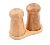 Mushroom-Shaped Salt and Pepper Sets - Eco-Friendly Bamboo Design with Tray - Durable, Handcrafted, and Easy to Refill