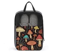 Mushroom Shoe Bag Shoe Bags for Travel Waterproof Shoe Bag Shoes Storage Organizer with Zipper & Handle Sneaker Bag Shoe Pouch Golf Shoe Bag Soccer Cleat Bag, style, One Size, Shoe Bags for Travel