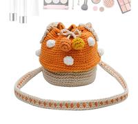 Mushroom Shoulder Bag - Mushroom Small Bag for Purse - Female Casual Purse, Crochet Purse, Knitted Coin Purse, Multifunctional for Coin, Chargers
