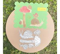 Mushroom Snail Frame Metal Die Cuts Dies Cutting, Mushroom Snail Cutting Dies Metal Cut Stencils DIY Scrapbooking Cards Decorative Embossing Paper Dies for Album Card Making Scrapbooking