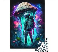 Mushroom Space Explorer 1000 Pieces Jigsaw Puzzles for Adults Creative Rectangular Jigsaw Paper Puzzles Game Brain Teasers Toy 1000pcs (38x26cm)