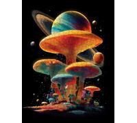 Mushroom Starry Sky Jigsaw Puzzle 6000 Piece, Puzzles for Adults 6000, The Impossible Challenge, Jigsaw Puzzle Games Classic Educational, Wooden Puzzles, for Home Wall Decoration Gift FNKL1-747