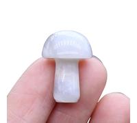 Mushroom Statue Natural Stone Carved Rose Quartz Amethyst Aquarium Home Decor 1Pc