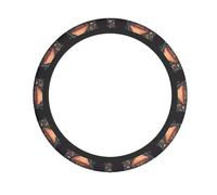 Mushroom Style Printed Steering Wheel Cover Elastic Stretch Car Wheel Wrap Breathable Non-Slip Steering Wheel Protector for Car Truck SUV