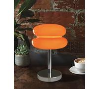 Mushroom Table Lamp for Bedroom, Cordless Mid Century Modern Lamp, Cute Egg Tart Small Night Light, 5000mAh Rechargeable Table Light for Living Room Nightstand Home Mushroom Decor Aesthetic (Orange)