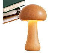 Mushroom Table Lamp - Mushroom Touch Lamp Mushroom Touch Lamp Dimmable | Wooden Desk Lamp, LED Lights, Mood Lighting, Night Lights, Night Lights Rechargeable