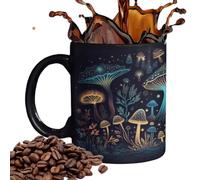 Mushroom Tea Cup, Mushroom Coffee Mug, 12 OZ Colour Changing Coffee Cup with Mushroom Pattern, Novelty for Men and Women, Hot Chocolate Mugs for Workplace and Kitchen