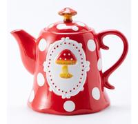 Mushroom Teapot - Ceramic Porcelain Pot with Vintage Design | Bone China Teapot for Loose Leaf Tea, Kungfu Pot, and Coffee Pot | Unique Cottagecore Decor and Functional Tea Maker