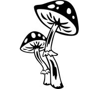 Mushroom Toadstool Forest Vinyl Decal Sticker for Car/Window/Wall/Laptop (Red Gloss, 12 x 18 in)