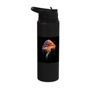 Mushroom Toadstool Fungus Trippy Mycology Nature Stainless Steel Insulated Water Bottle