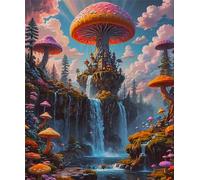Mushroom Town 200 Piece Jigsaw Puzzles For Adults, Fun Challenging & Brainteasing 200 piece Adult jigsaw puzzle, Impossible puzzles, Gift for Men/Women, Finished Size is 35x25cm