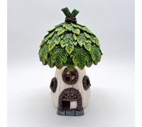 Mushroom Treehouse Solar Garden Light Ornament Decoration 4 Warm White LED - 27.5cm by Bright Garden