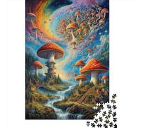 Mushroom_Village_ 1000 Piece Jigsaw Puzzle for Adults-Puzzles Teenagers Wooden Puzzles- Relax Puzzles Games-Brain Teaser Puzzle 1000pcs (75x50cm)