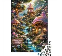 Mushroom Village 1000 Pieces Mini Jigsaw Puzzle for Adults | 70x50cm Cardboard Home Decor Smooth Surface Birthday Gift Mind Relaxation